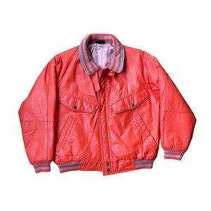 Leather Bomber Jacket - Youth